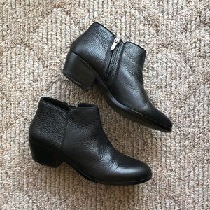 Sam Edelman Black Leather Petty Bootie